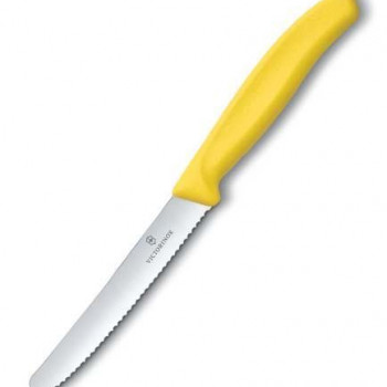Cuțit GALBEN Lama Zimțată VICTORINOX