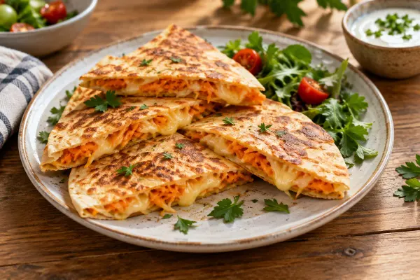 Quesadilla cu cașcaval și morcov — imagine ilustrativă