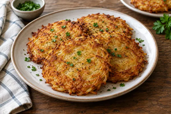 Rösti de cartofi la tigaie — imagine ilustrativă